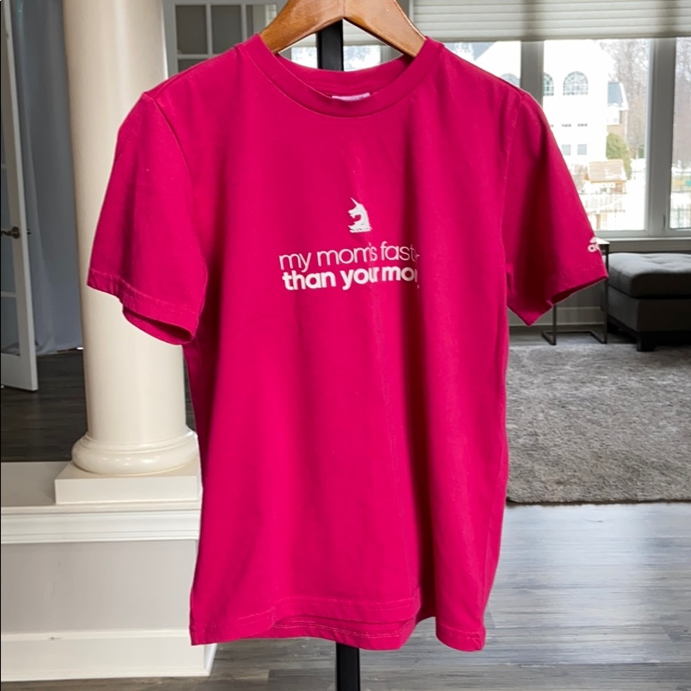 Adidas Girls Sz M "My Mom is Faster Than Your Mom"